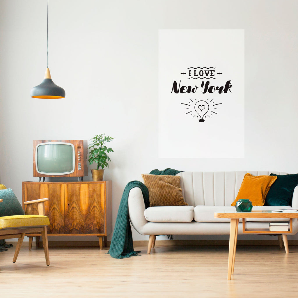 Affiche verticale autocollante « J'AIME NEW YORK »