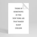 NEW YORK NIGHTS UNREST Peel and Stick Vertical Poster