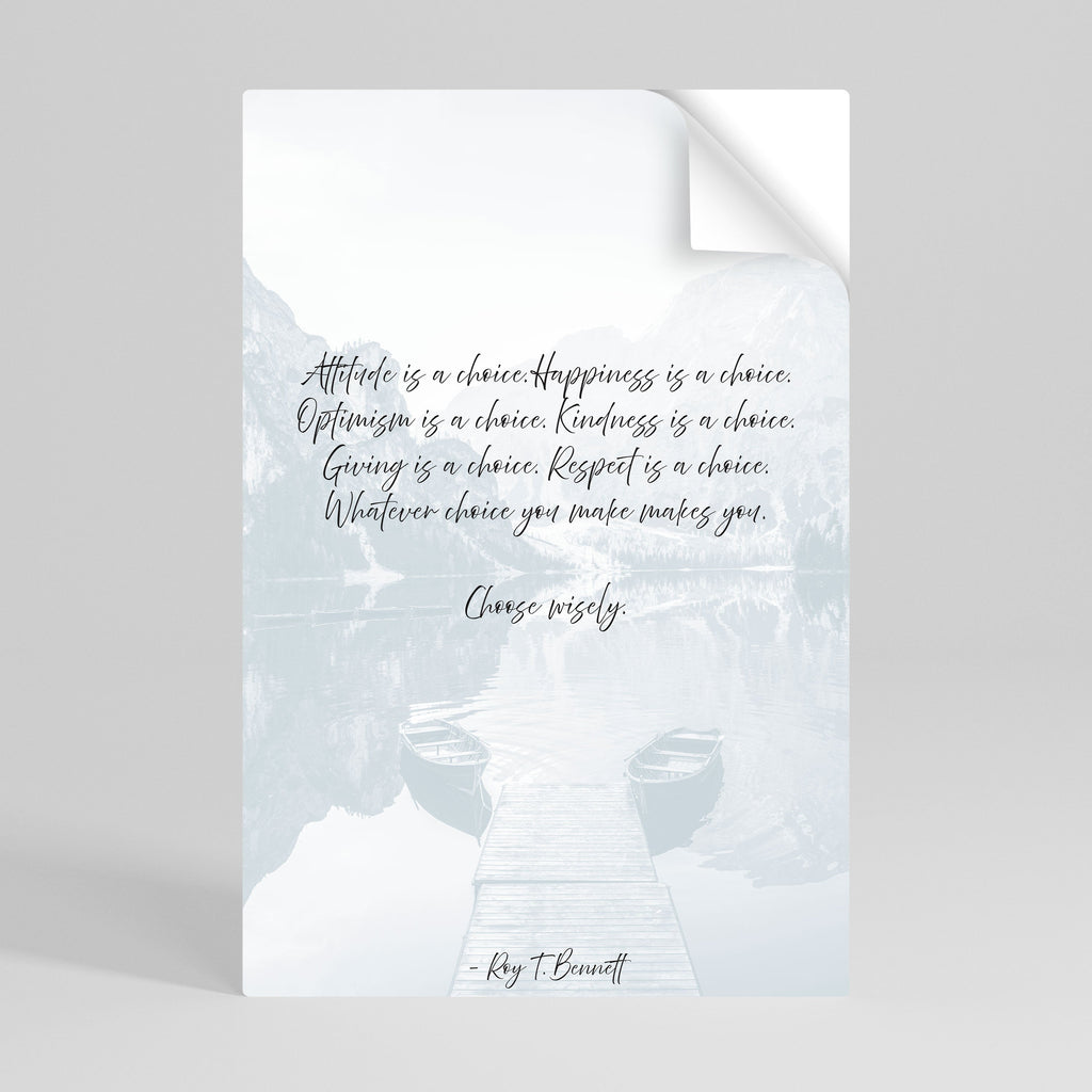 Affiche verticale autocollante CHOIX DE RÉFLEXION