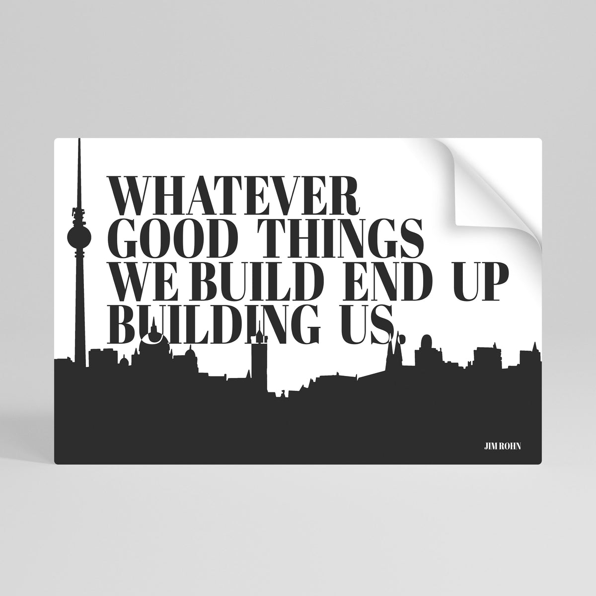 BUILDING OUR LEGACY Peel and Stick Horizontal Poster