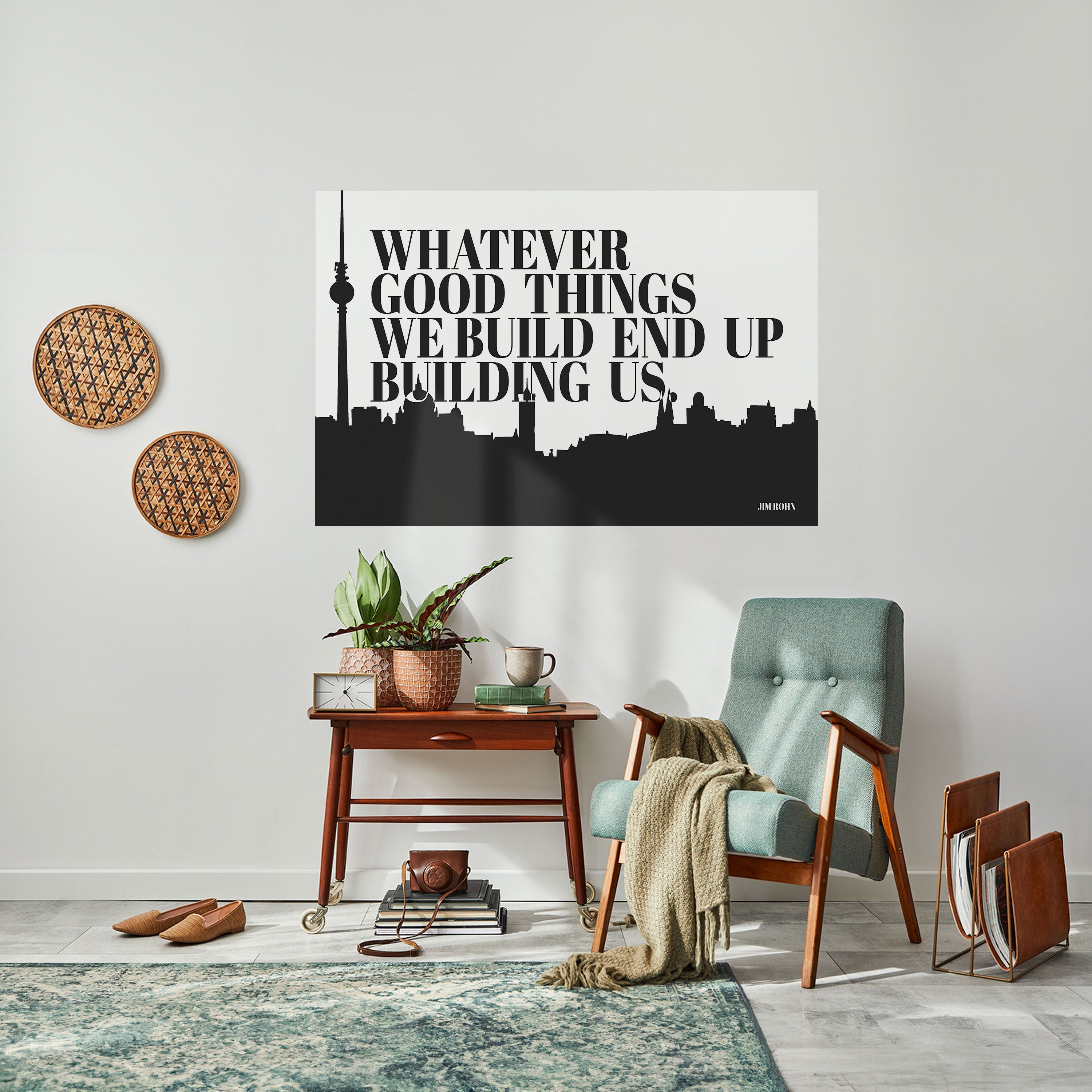 CONSTRUIRE NOTRE HÉRITAGE Affiche horizontale autocollante