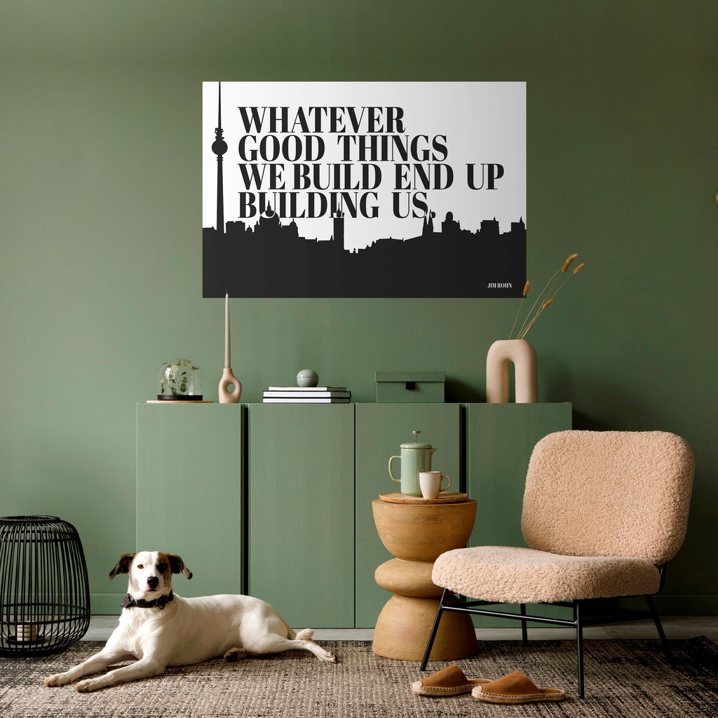 CONSTRUIRE NOTRE HÉRITAGE Affiche horizontale autocollante