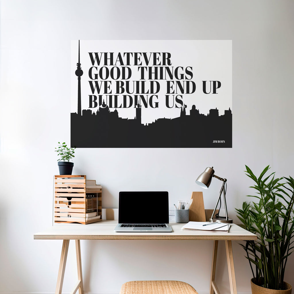 CONSTRUIRE NOTRE HÉRITAGE Affiche horizontale autocollante