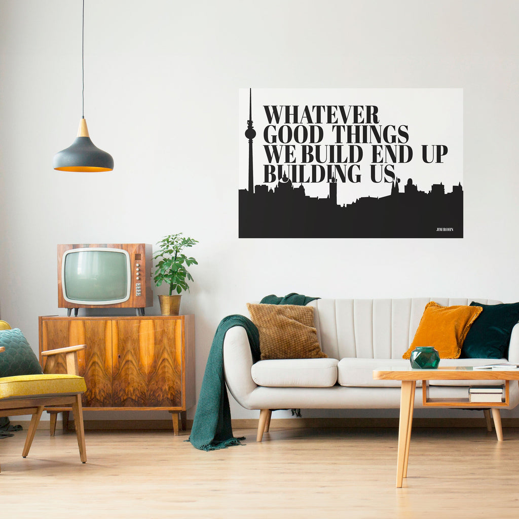 CONSTRUIRE NOTRE HÉRITAGE Affiche horizontale autocollante