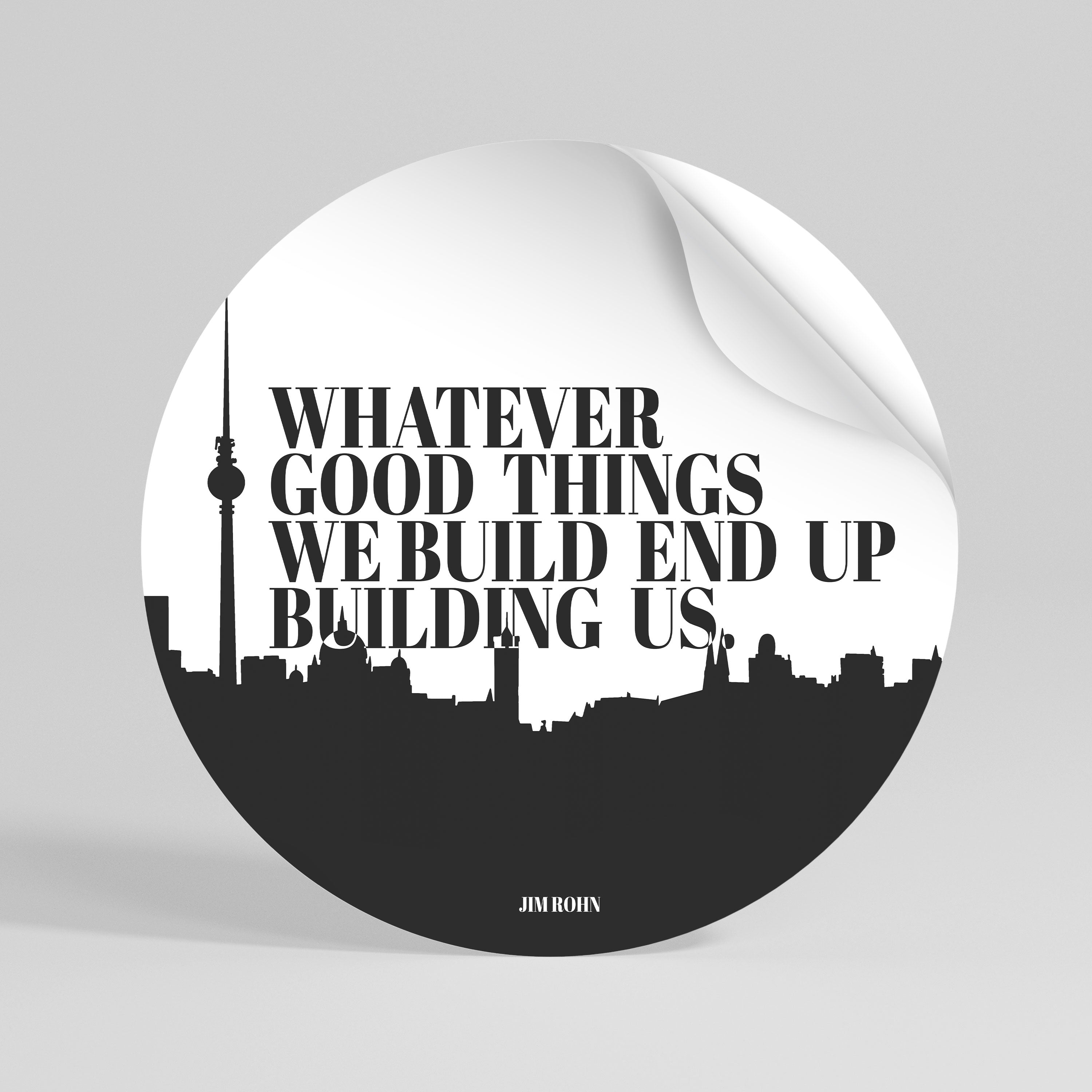 BUILDING OUR LEGACY Peel and Stick Round Sticker