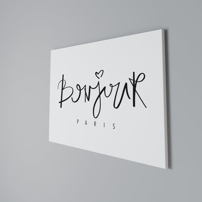 BONJOUR LOVE Horizontal Canvas Print