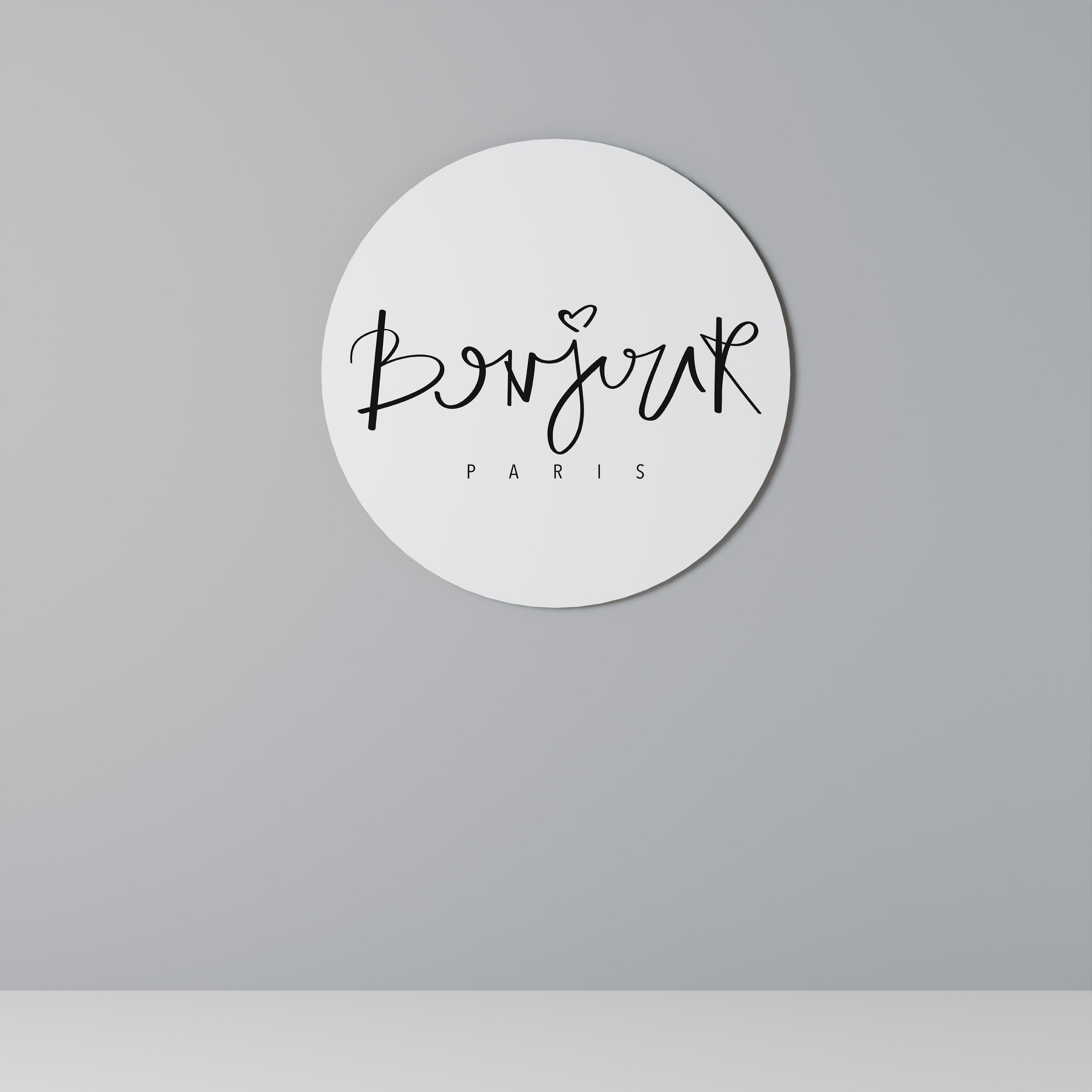 Décoration murale ronde BONJOUR LOVE