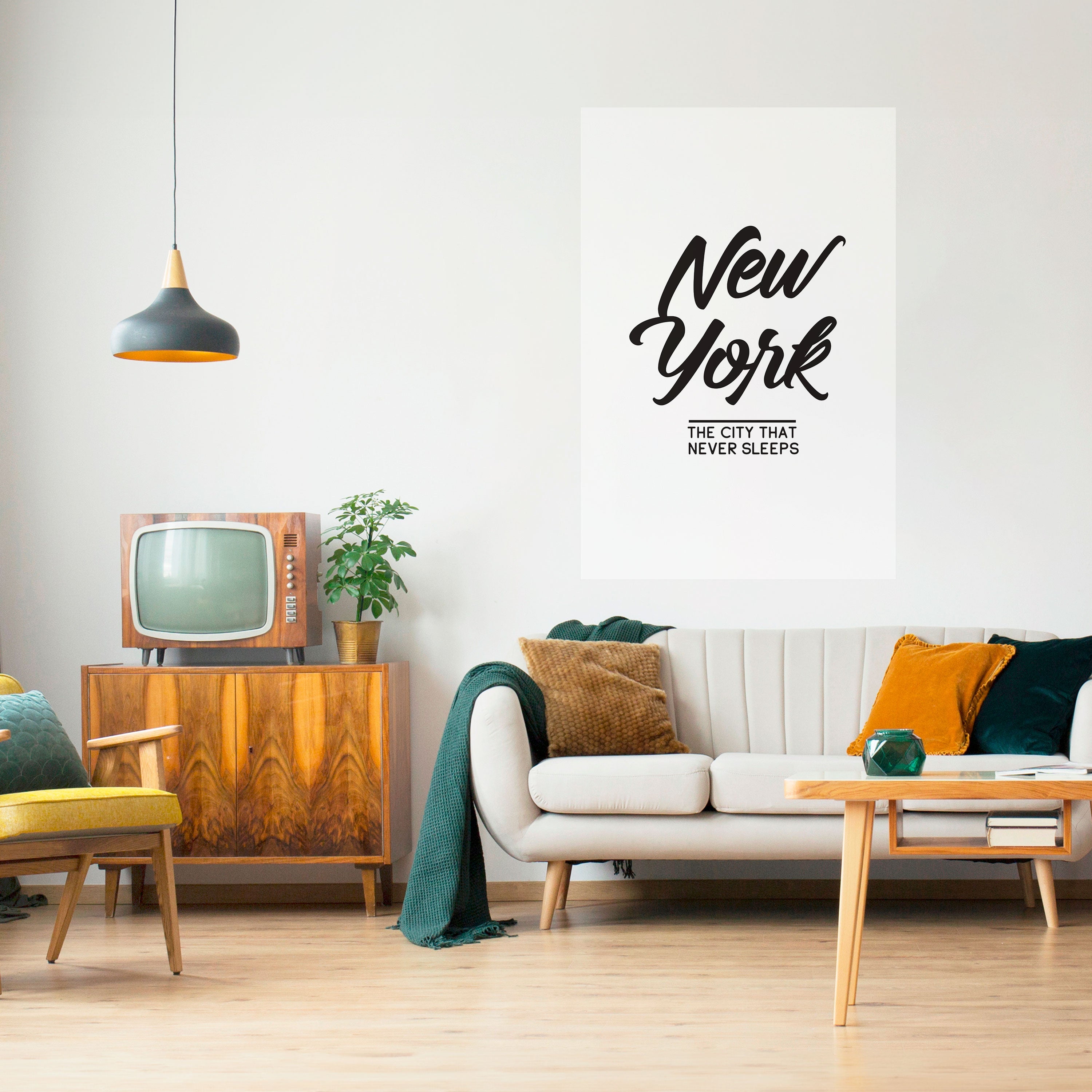 Affiche verticale autocollante « AWAKE IN NYC »