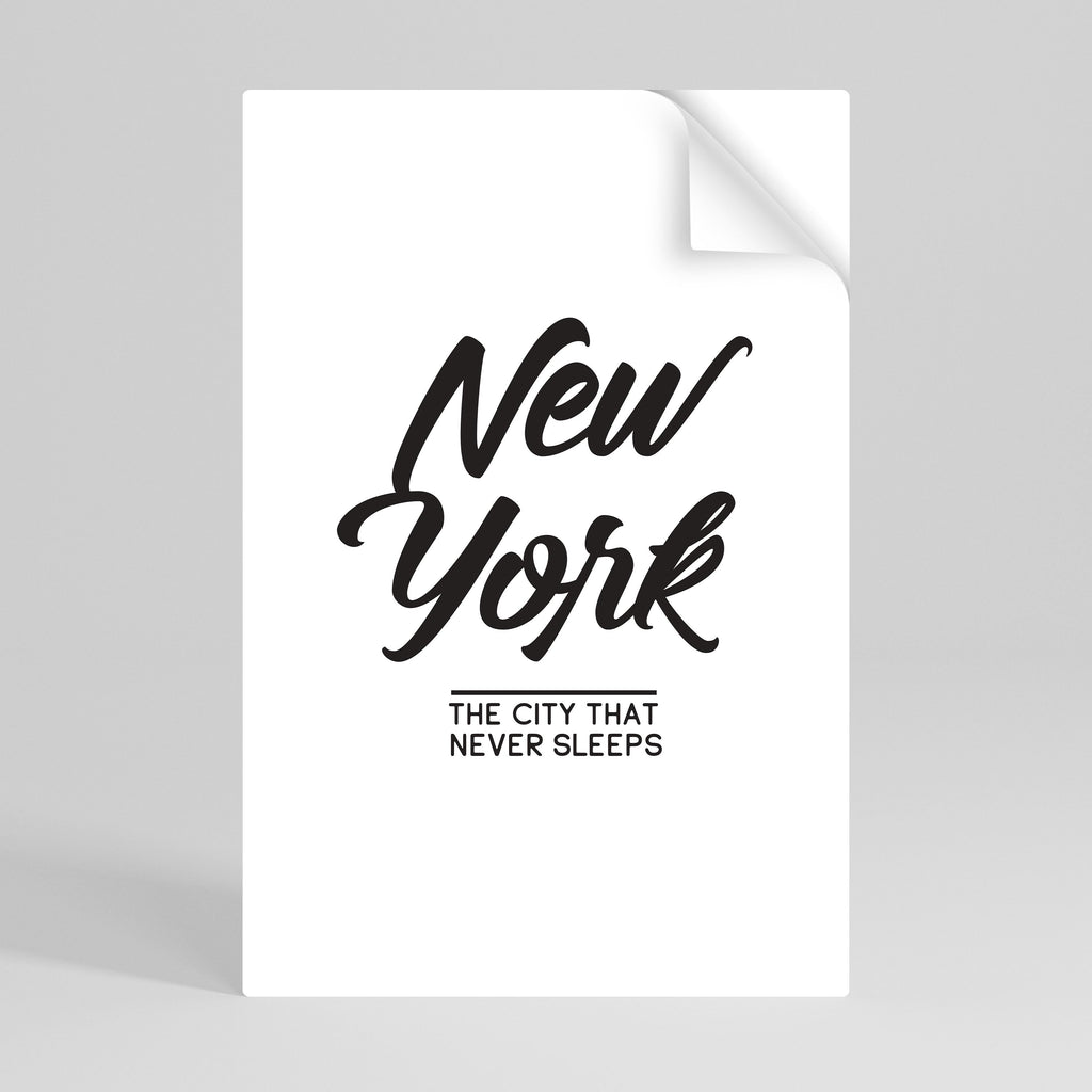 Affiche verticale autocollante « AWAKE IN NYC »