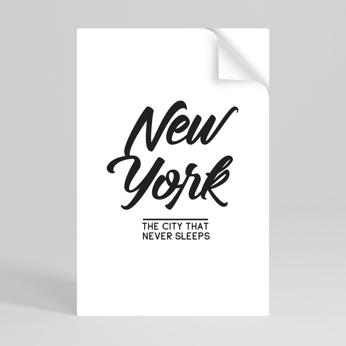 AWAKE IN NYC Peel and Stick Vertical Poster