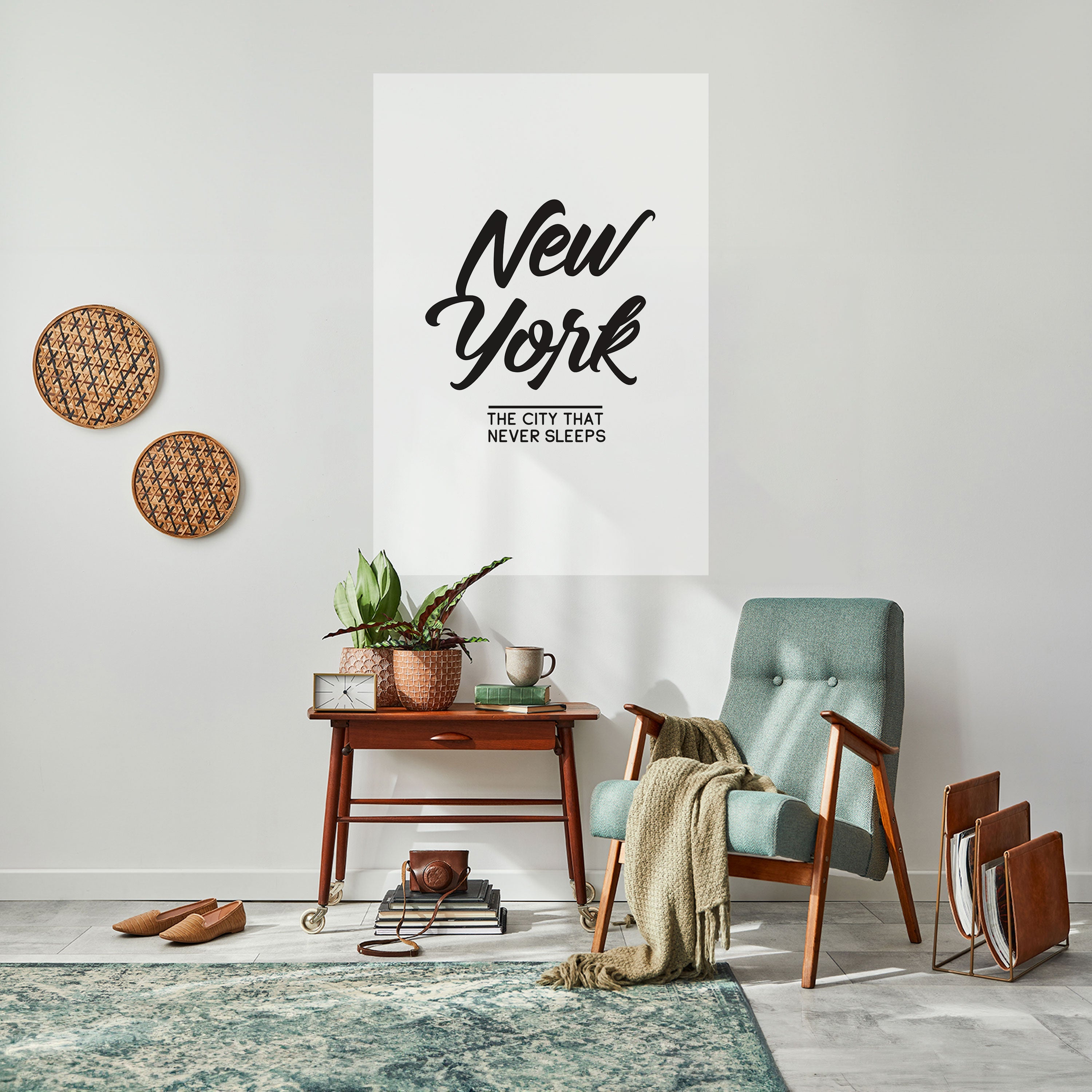 Affiche verticale autocollante « AWAKE IN NYC »