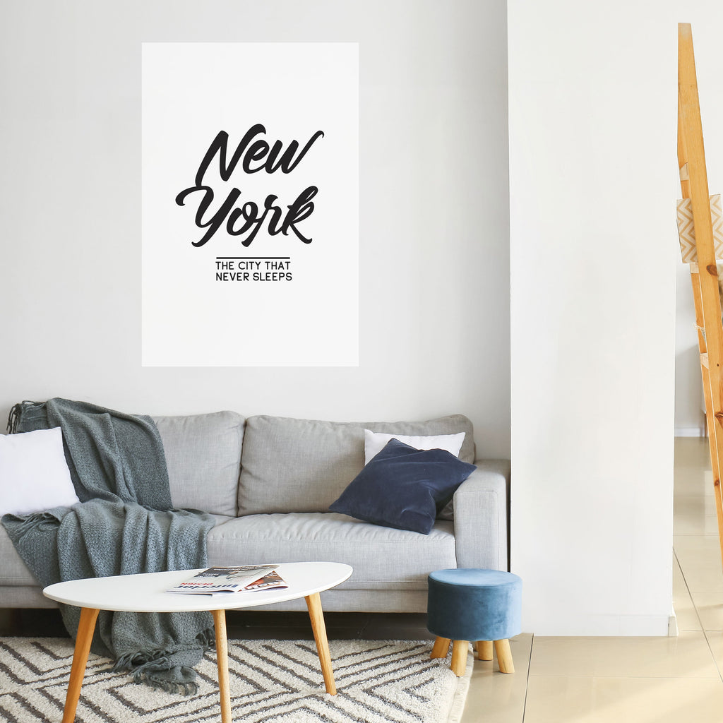 Affiche verticale autocollante « AWAKE IN NYC »