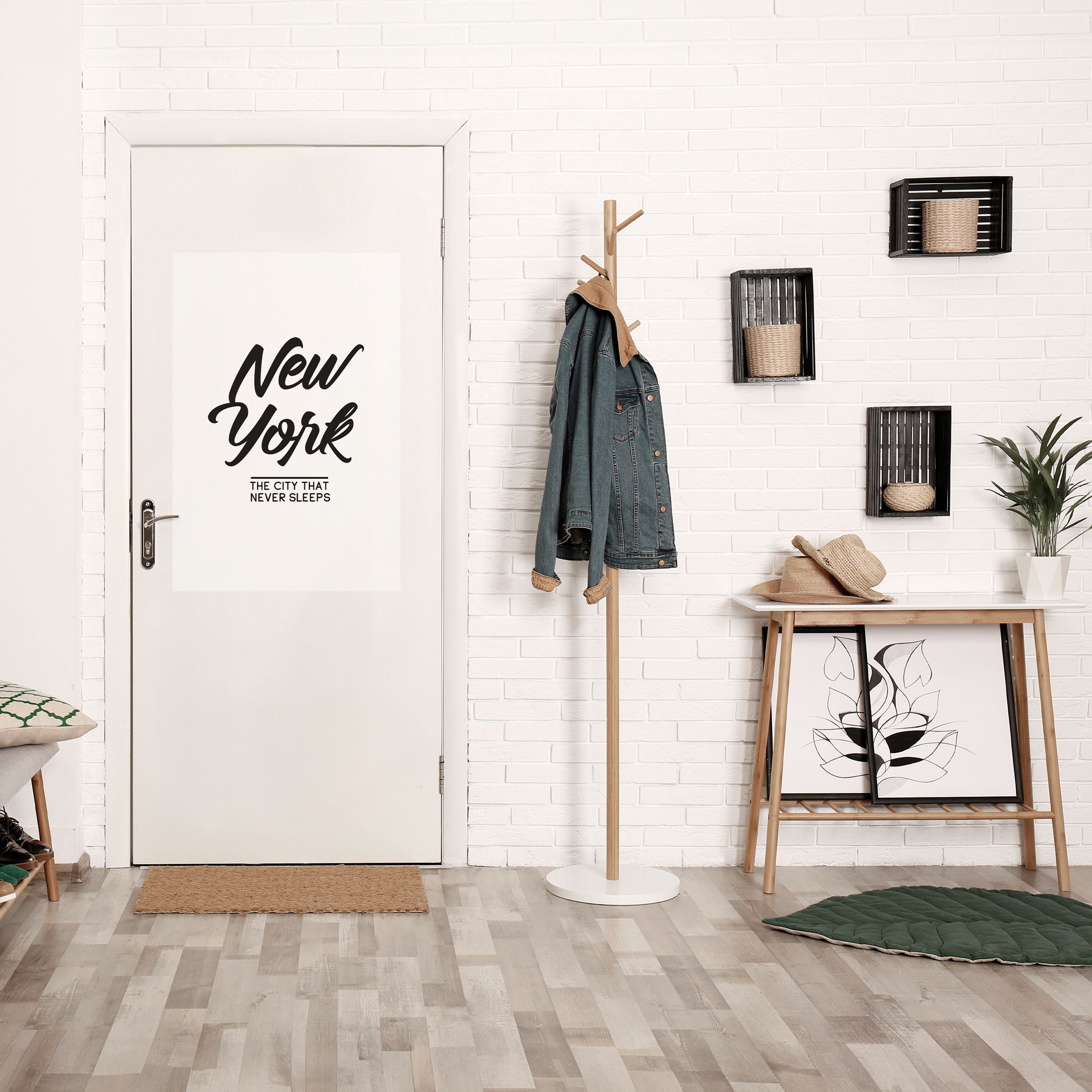 Affiche verticale autocollante « AWAKE IN NYC »