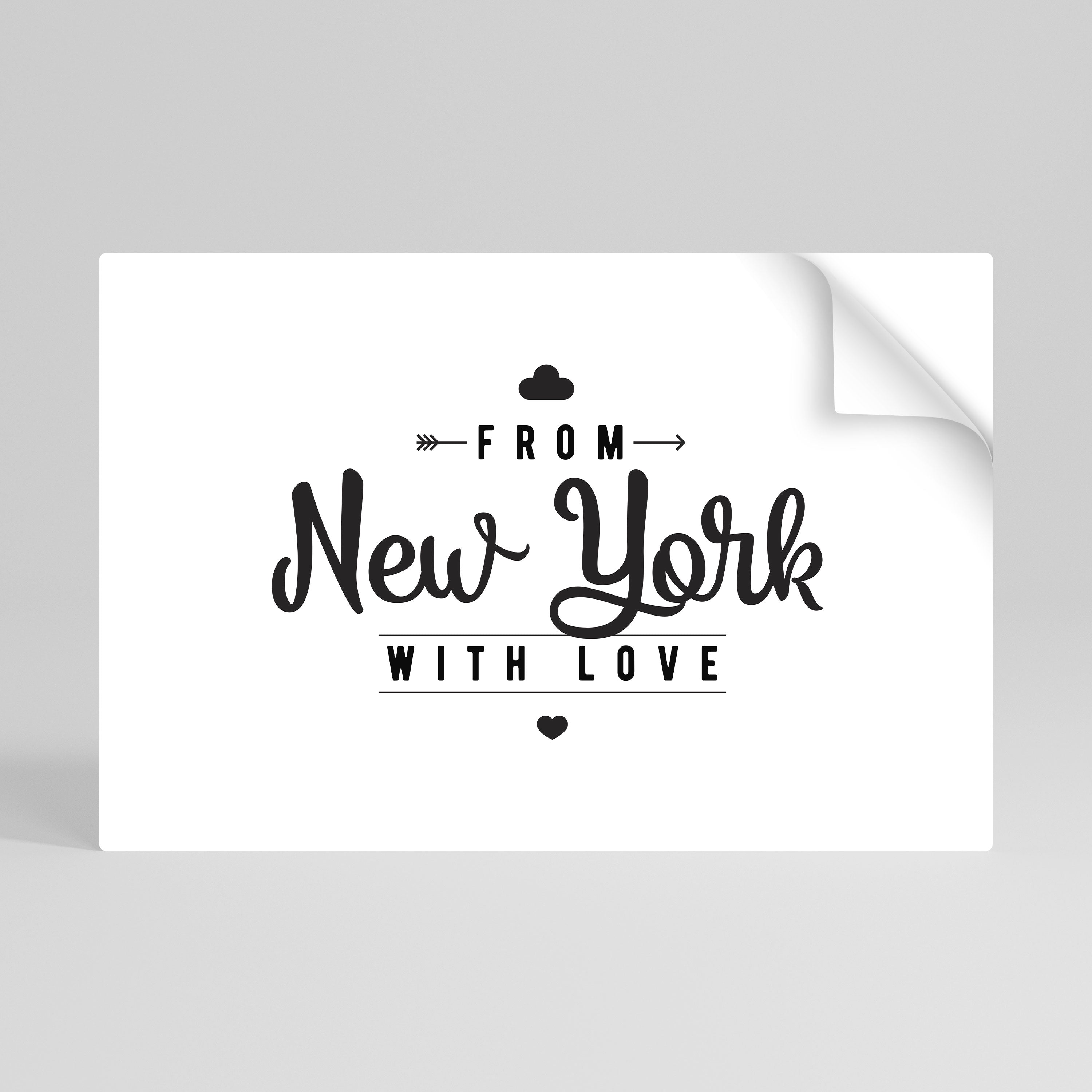 NEW YORK HEARTBEAT Peel and Stick Horizontal Poster