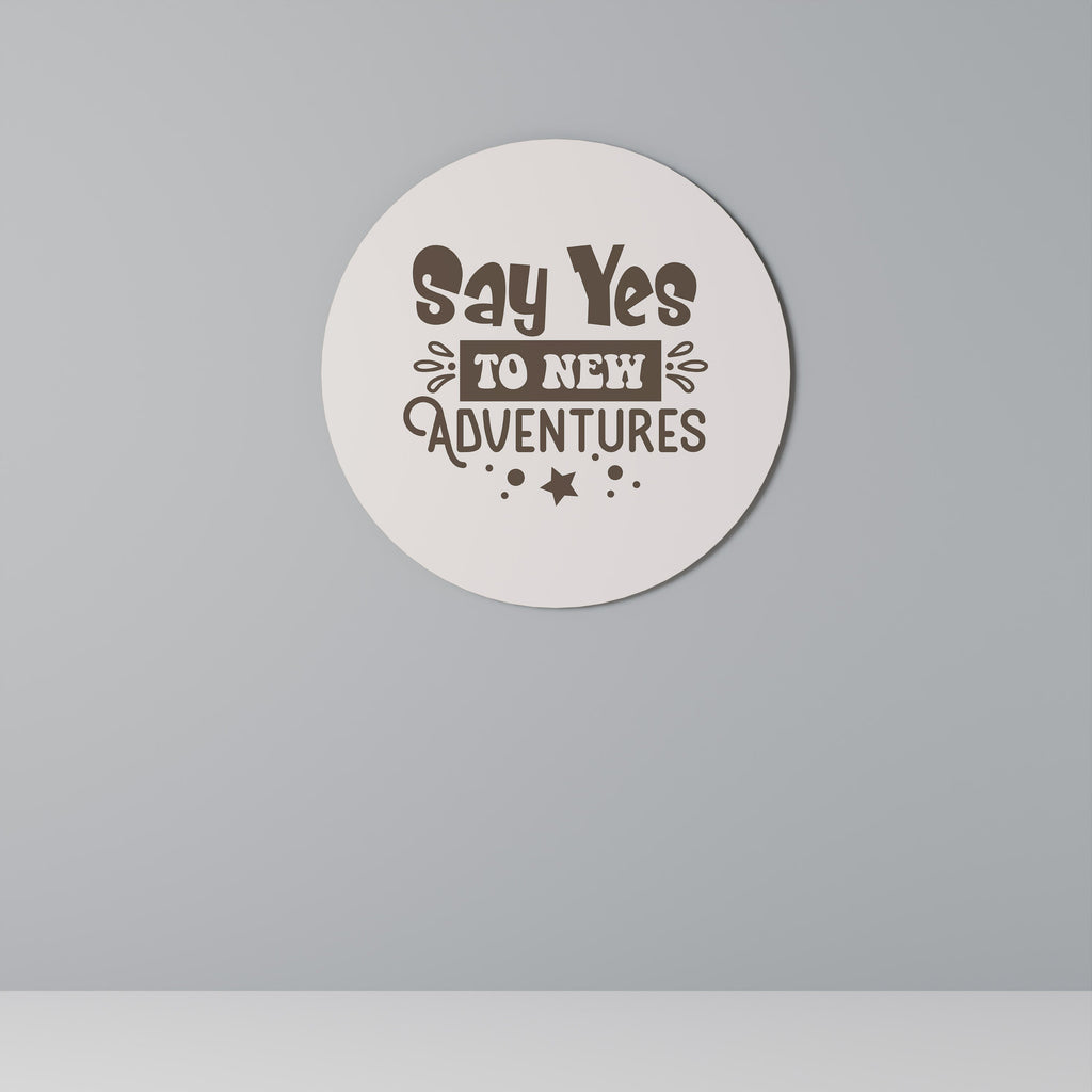 L'AVENTURE VOUS ATTEND Art mural rond