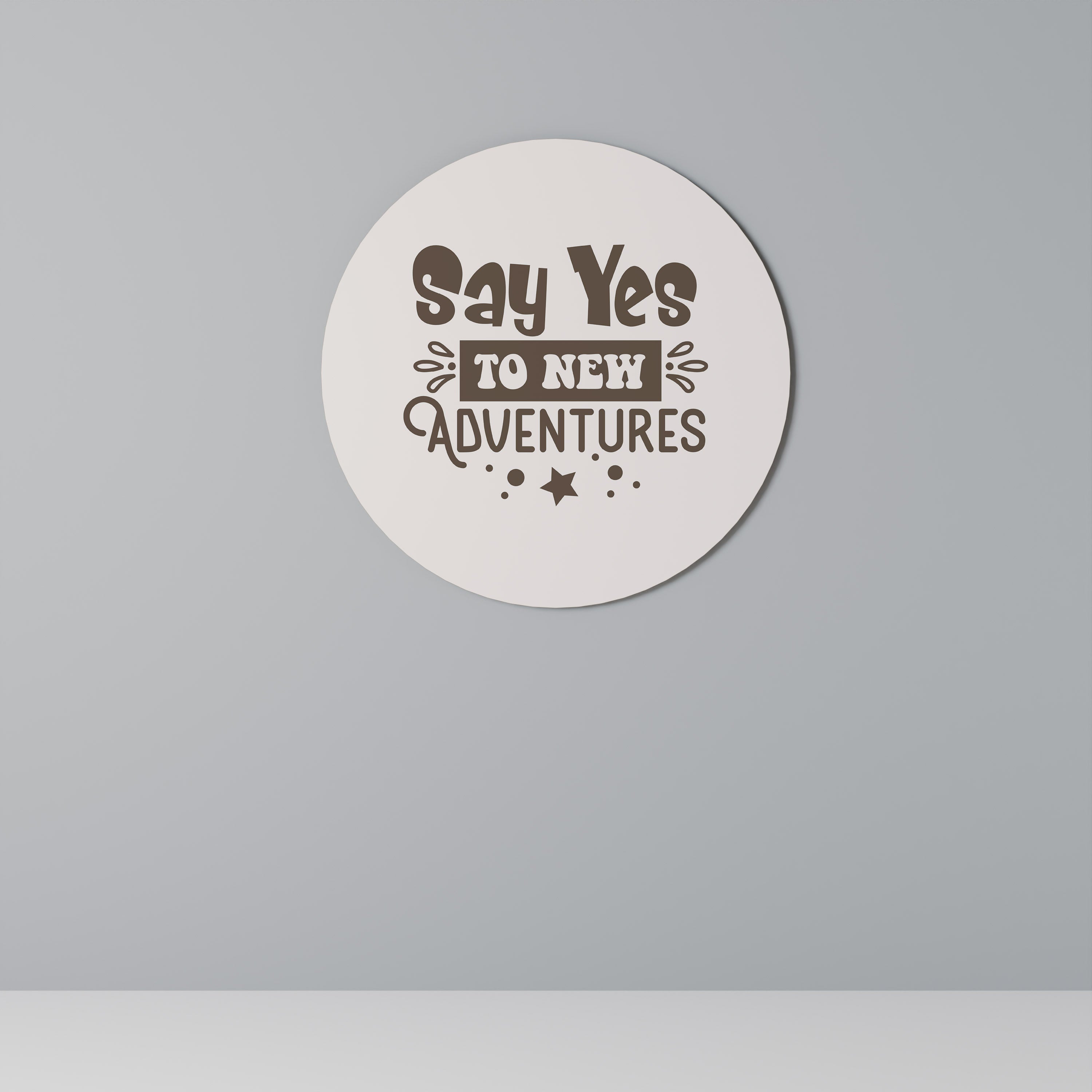 L'AVENTURE VOUS ATTEND Art mural rond