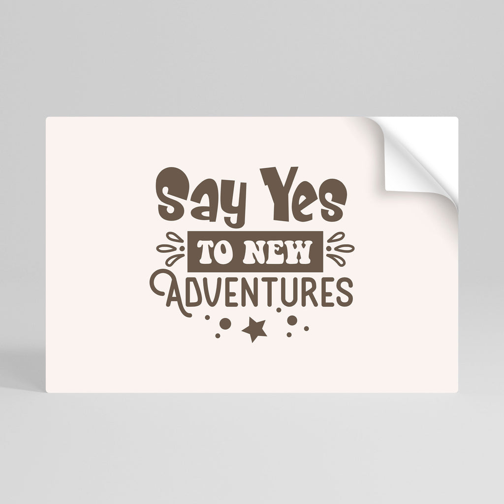 L'AVENTURE VOUS ATTEND Affiche horizontale autocollante