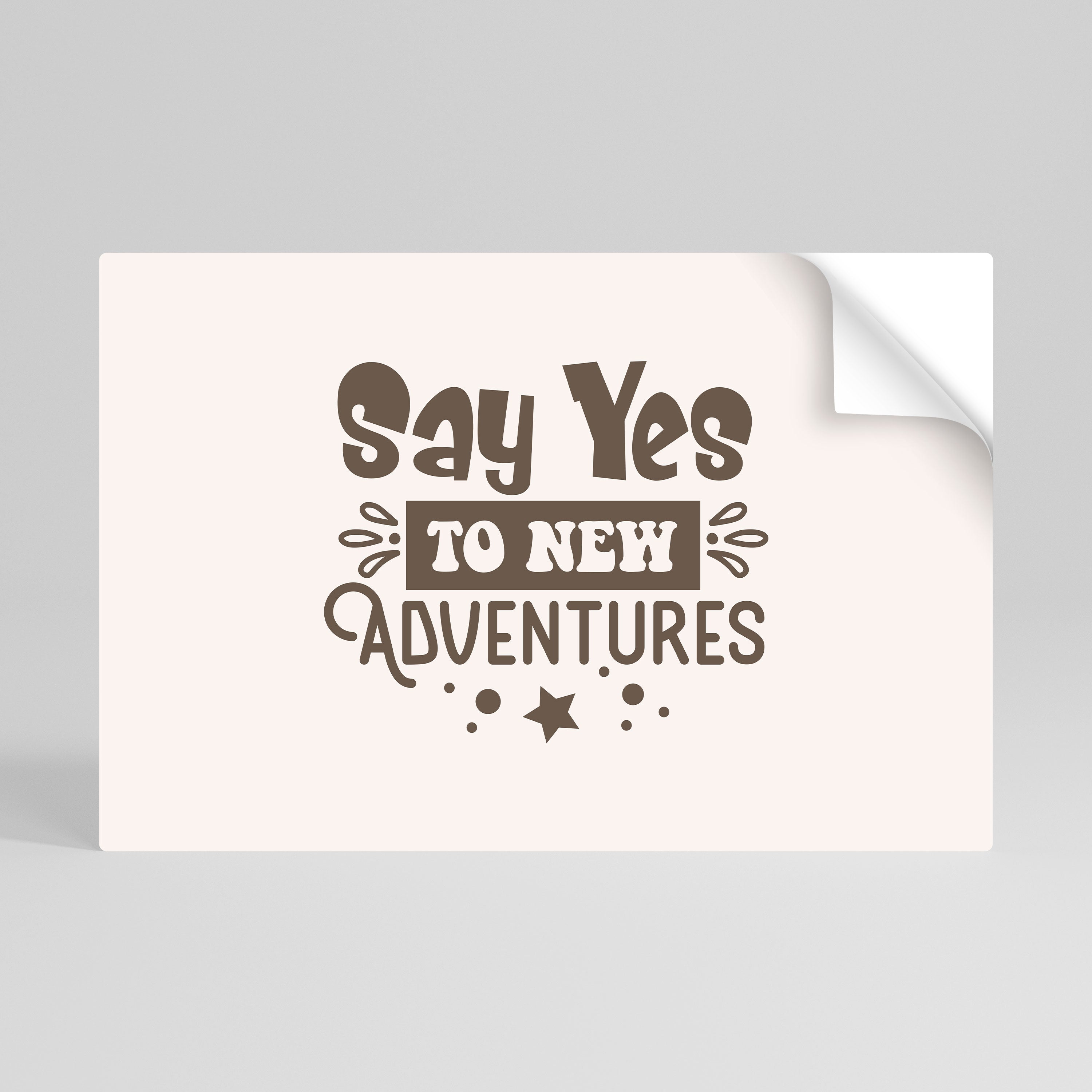 ADVENTURE AWAITS YOU Peel and Stick Horizontal Poster