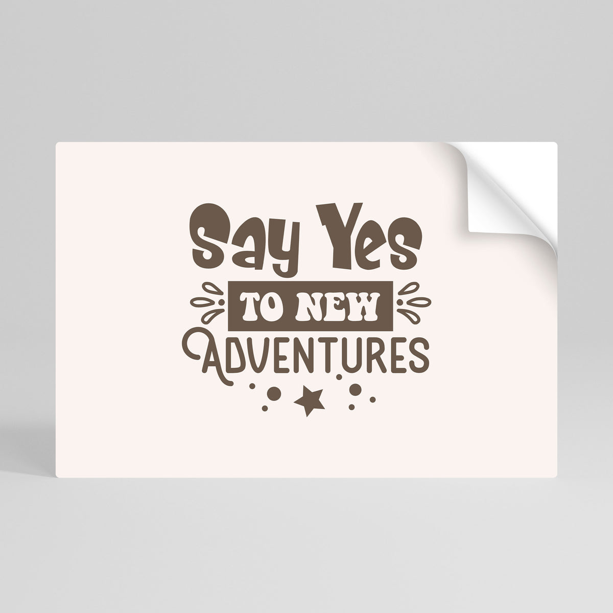 ADVENTURE AWAITS YOU Peel and Stick Horizontal Poster