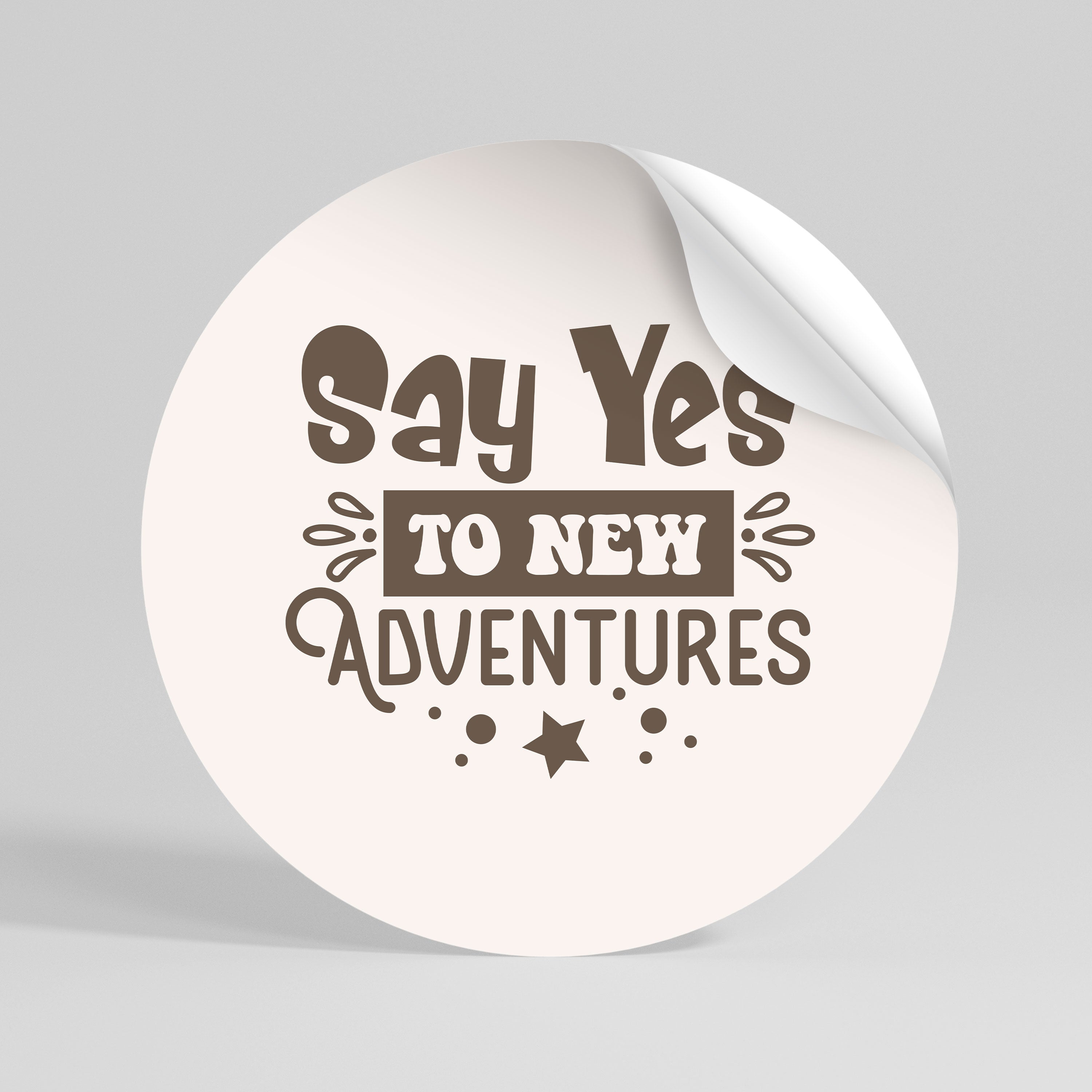ADVENTURE AWAITS YOU Peel and Stick Round Sticker