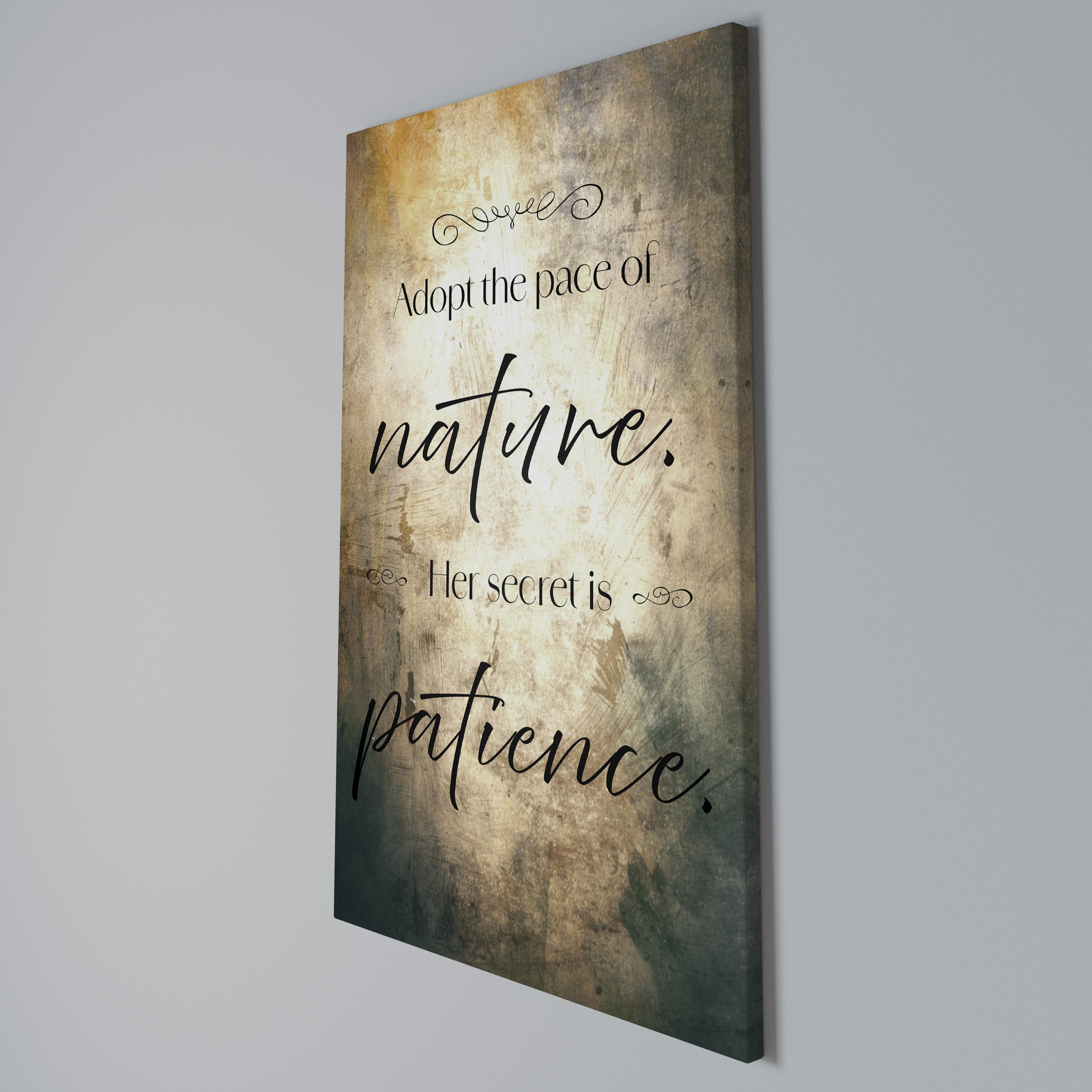 HARMONY WITH NATURE Vertical Canvas Print