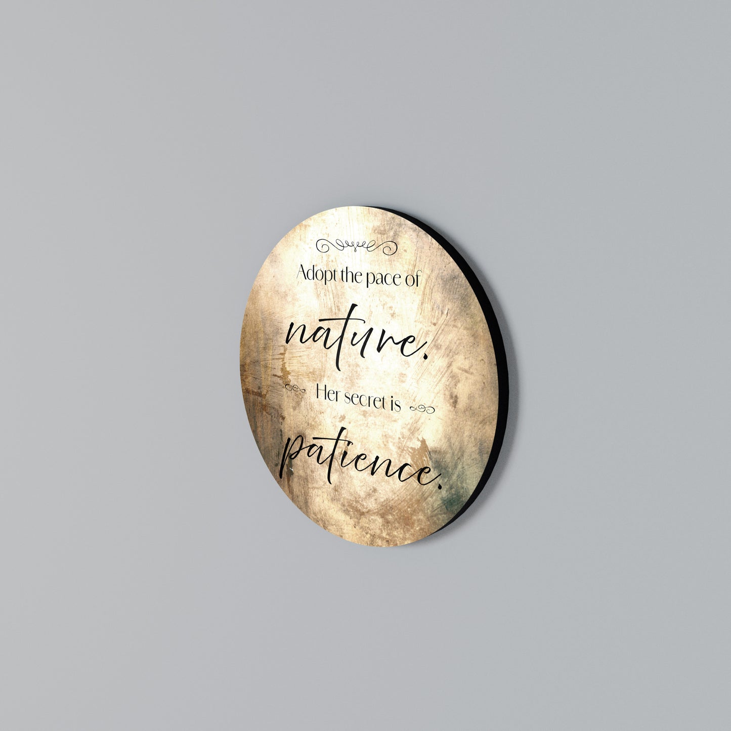 HARMONY WITH NATURE Round Wall Art