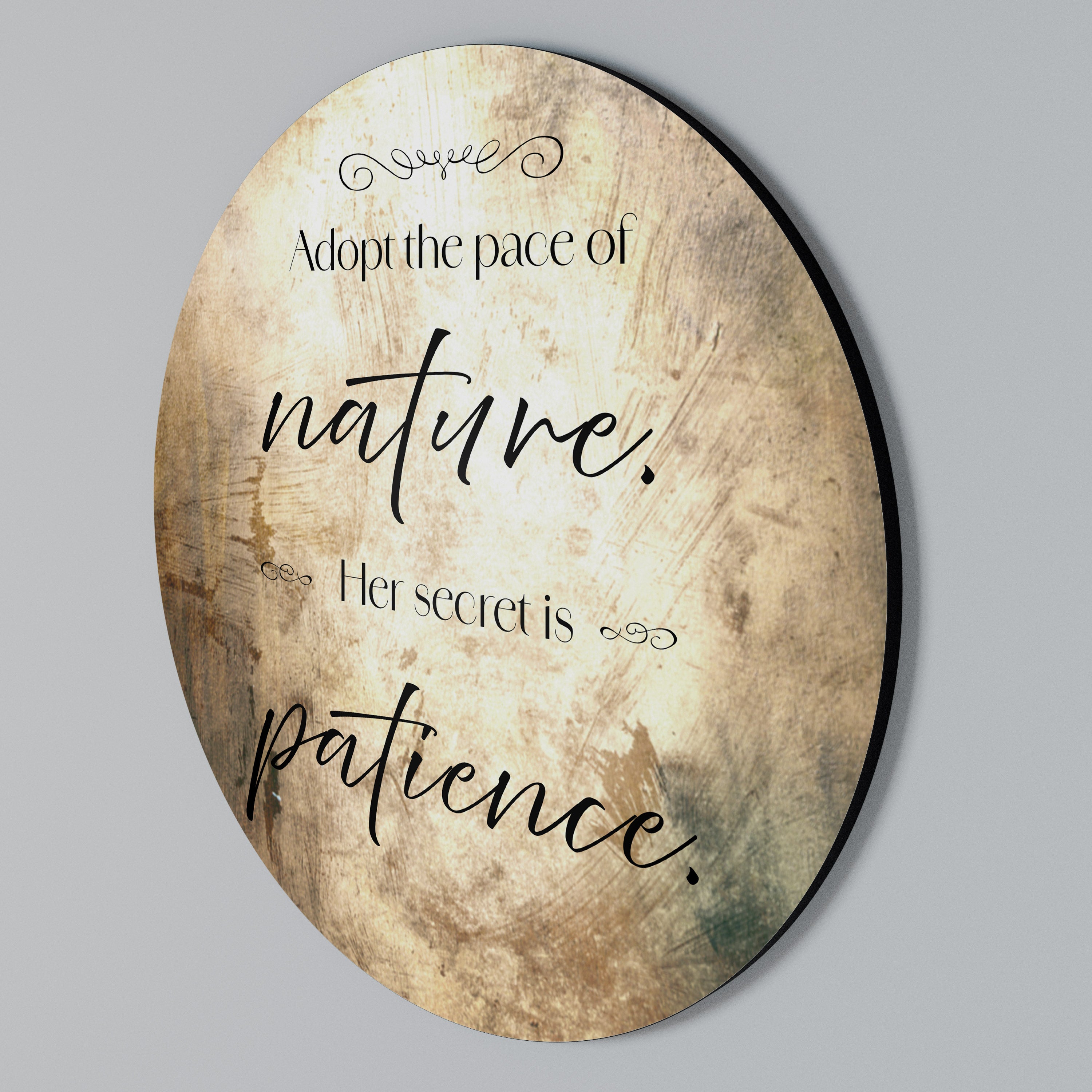 HARMONY WITH NATURE Round Wall Art