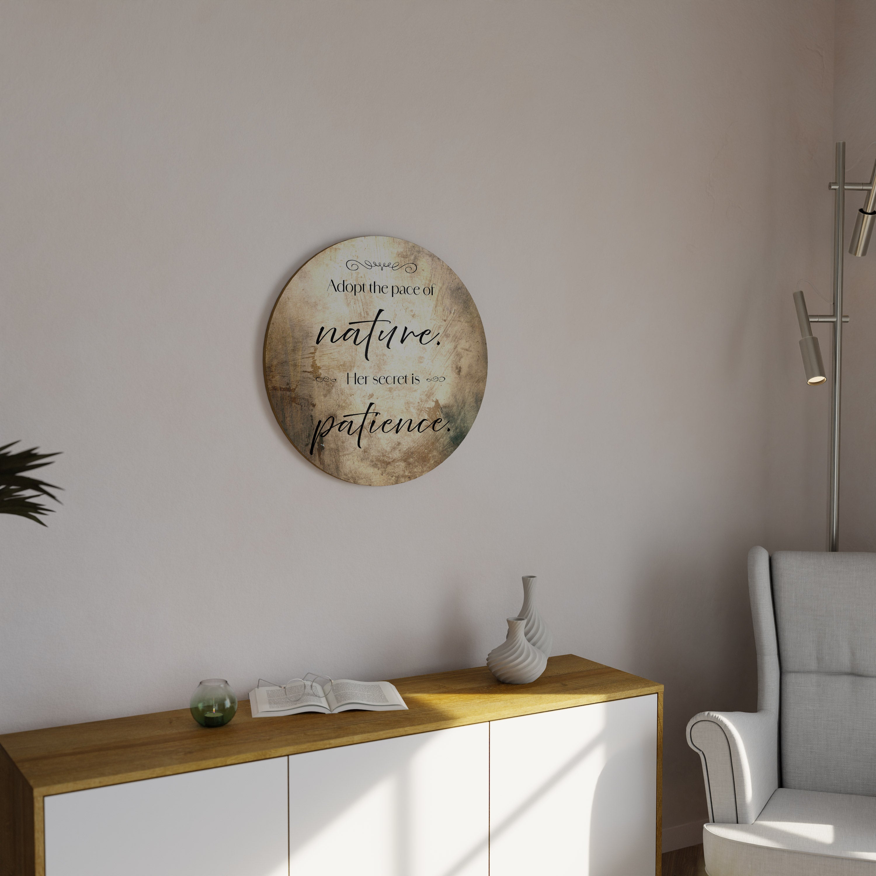 HARMONIE AVEC LA NATURE Art mural rond