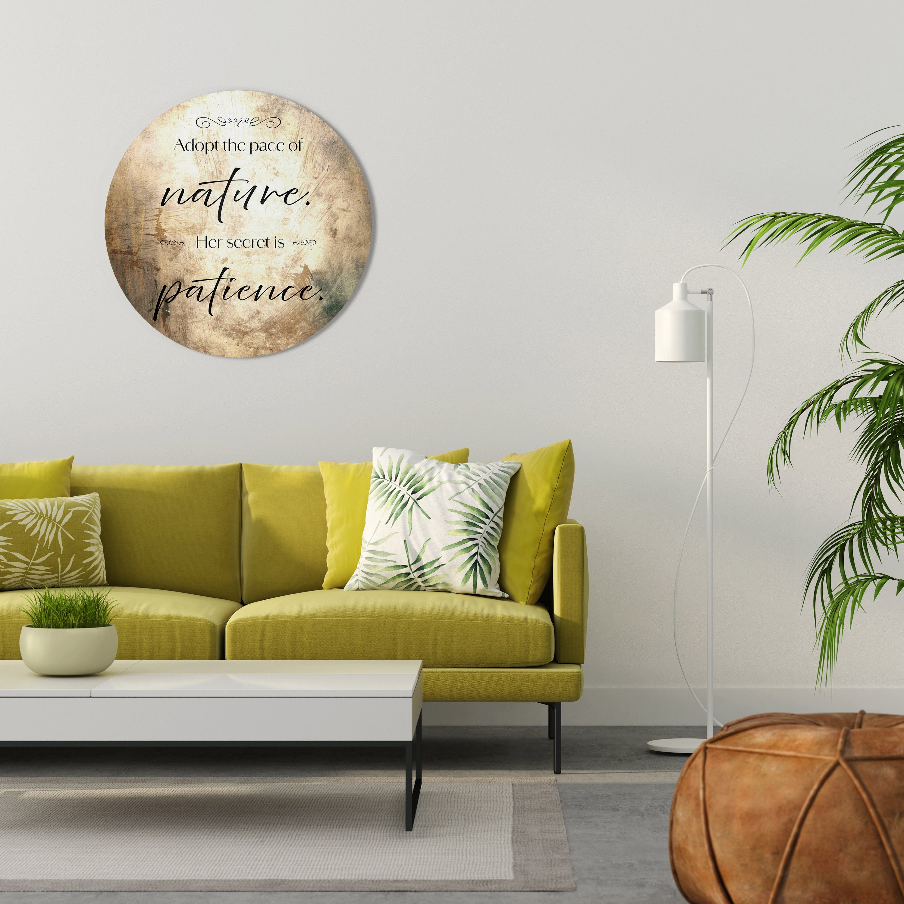 HARMONIE AVEC LA NATURE Art mural rond