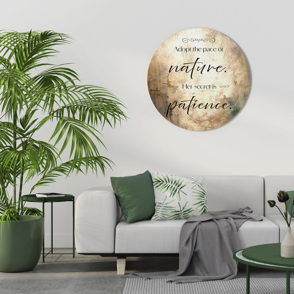 HARMONY WITH NATURE Round Wall Art