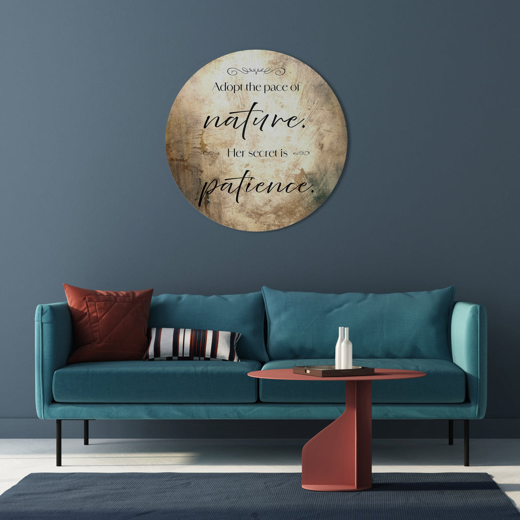 HARMONY WITH NATURE Round Wall Art