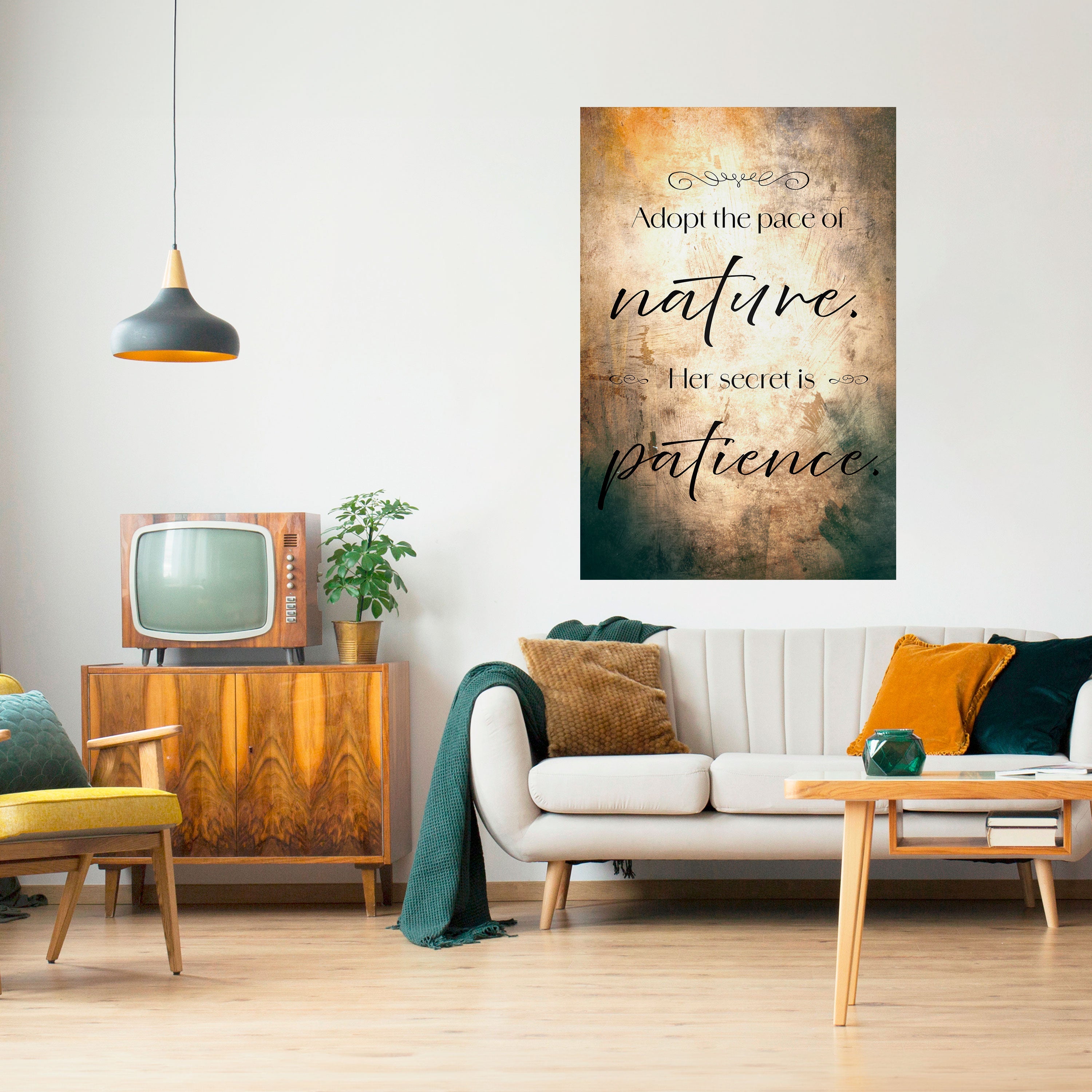 Affiche verticale autocollante « HARMONIE AVEC LA NATURE »