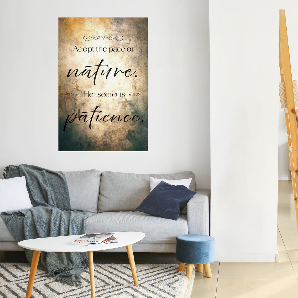 Affiche verticale autocollante « HARMONIE AVEC LA NATURE »