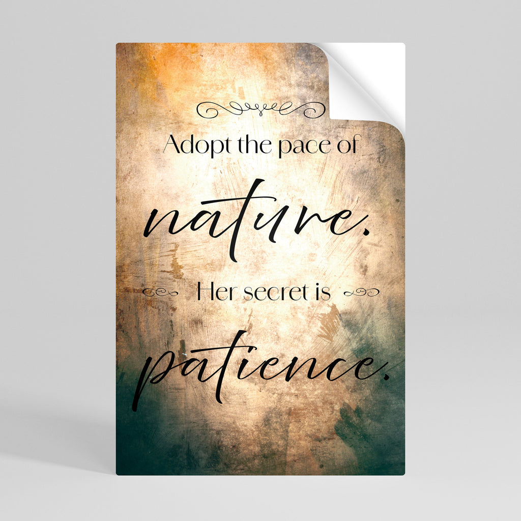 Affiche verticale autocollante « HARMONIE AVEC LA NATURE »