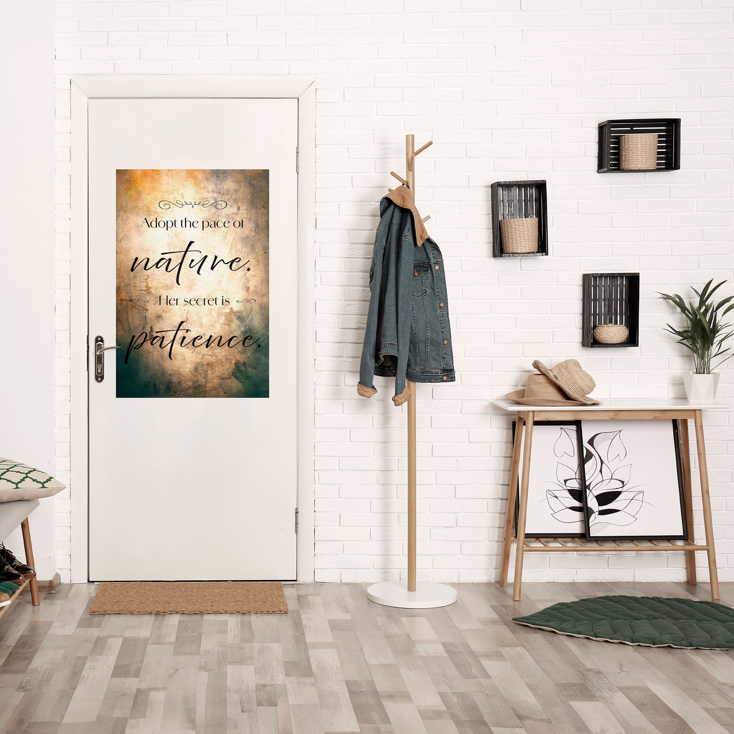 Affiche verticale autocollante « HARMONIE AVEC LA NATURE »