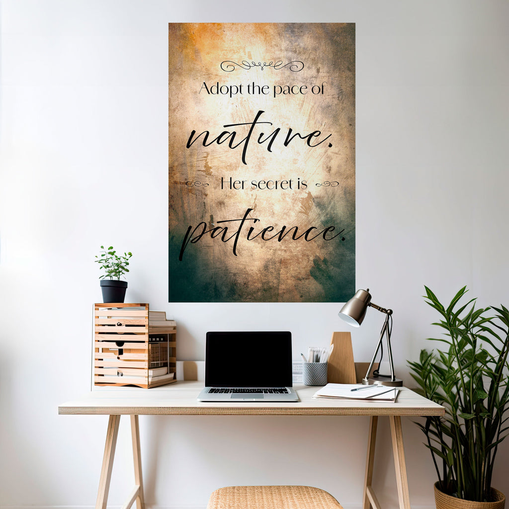 Affiche verticale autocollante « HARMONIE AVEC LA NATURE »