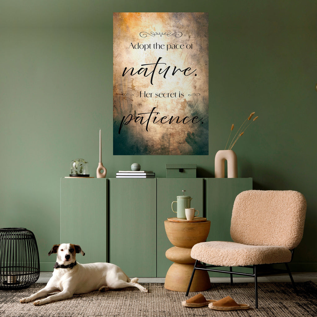 Affiche verticale autocollante « HARMONIE AVEC LA NATURE »