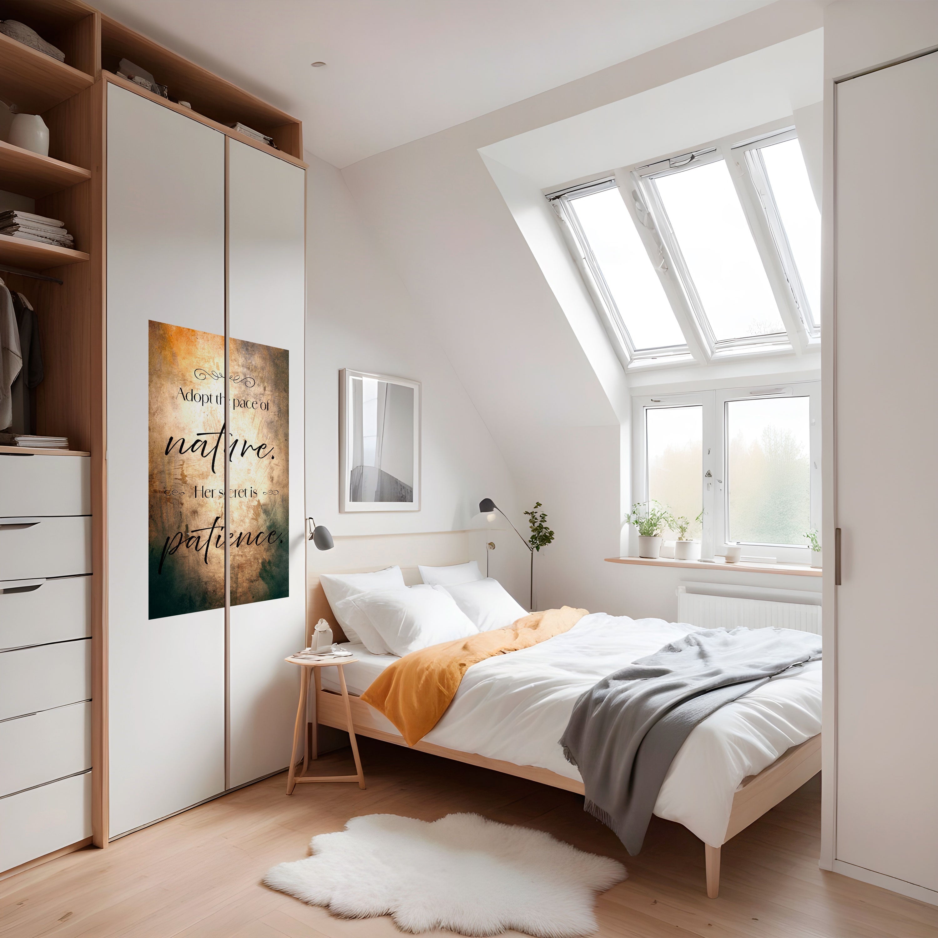 Affiche verticale autocollante « HARMONIE AVEC LA NATURE »