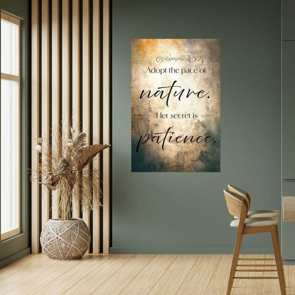 Affiche verticale autocollante « HARMONIE AVEC LA NATURE »