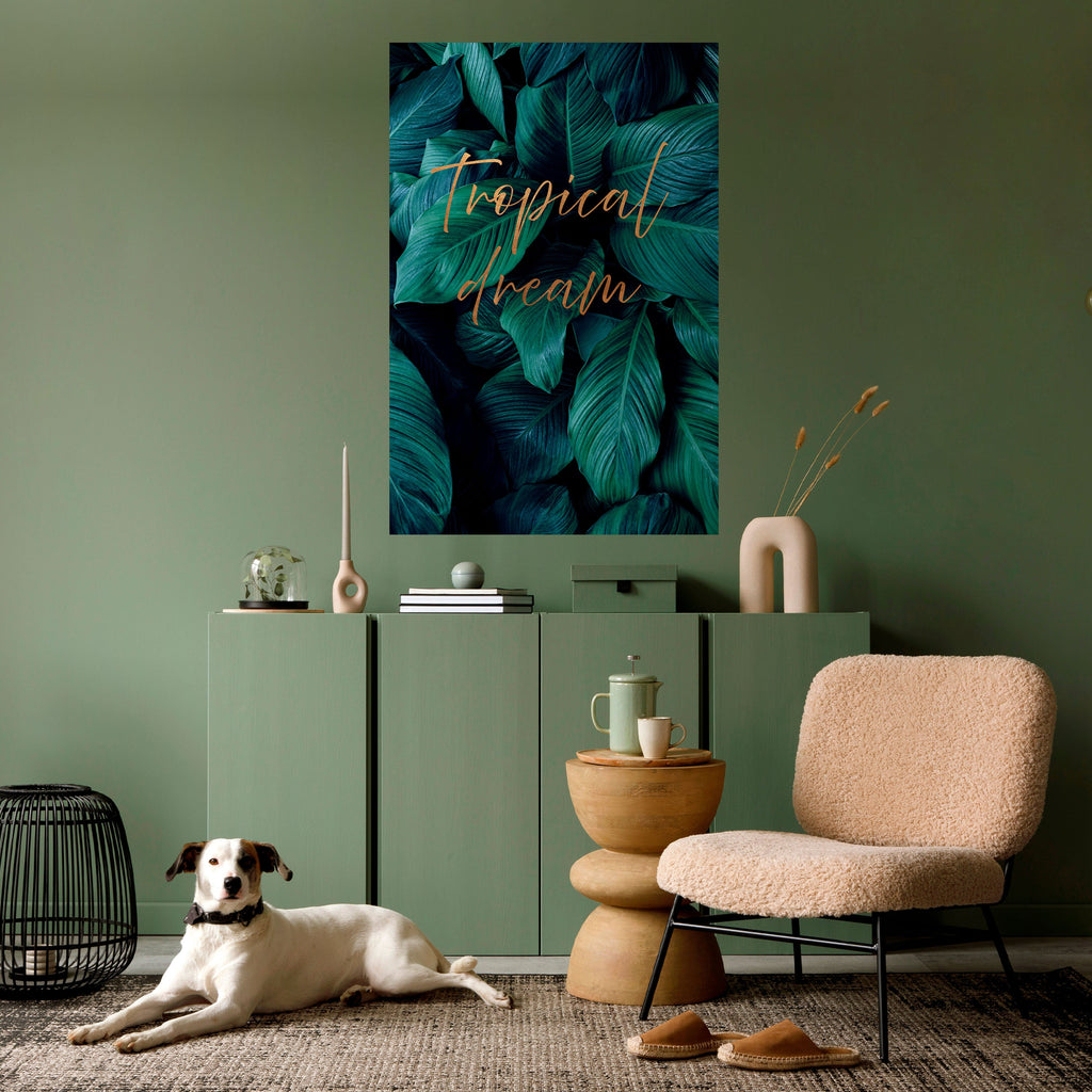 Affiche verticale autocollante « TROPICAL BLISS »