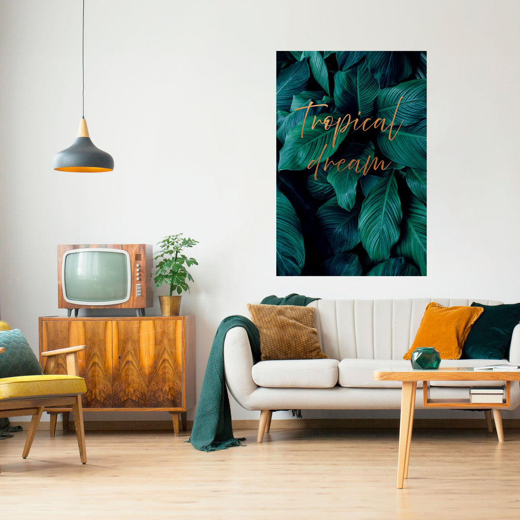 Affiche verticale autocollante « TROPICAL BLISS »