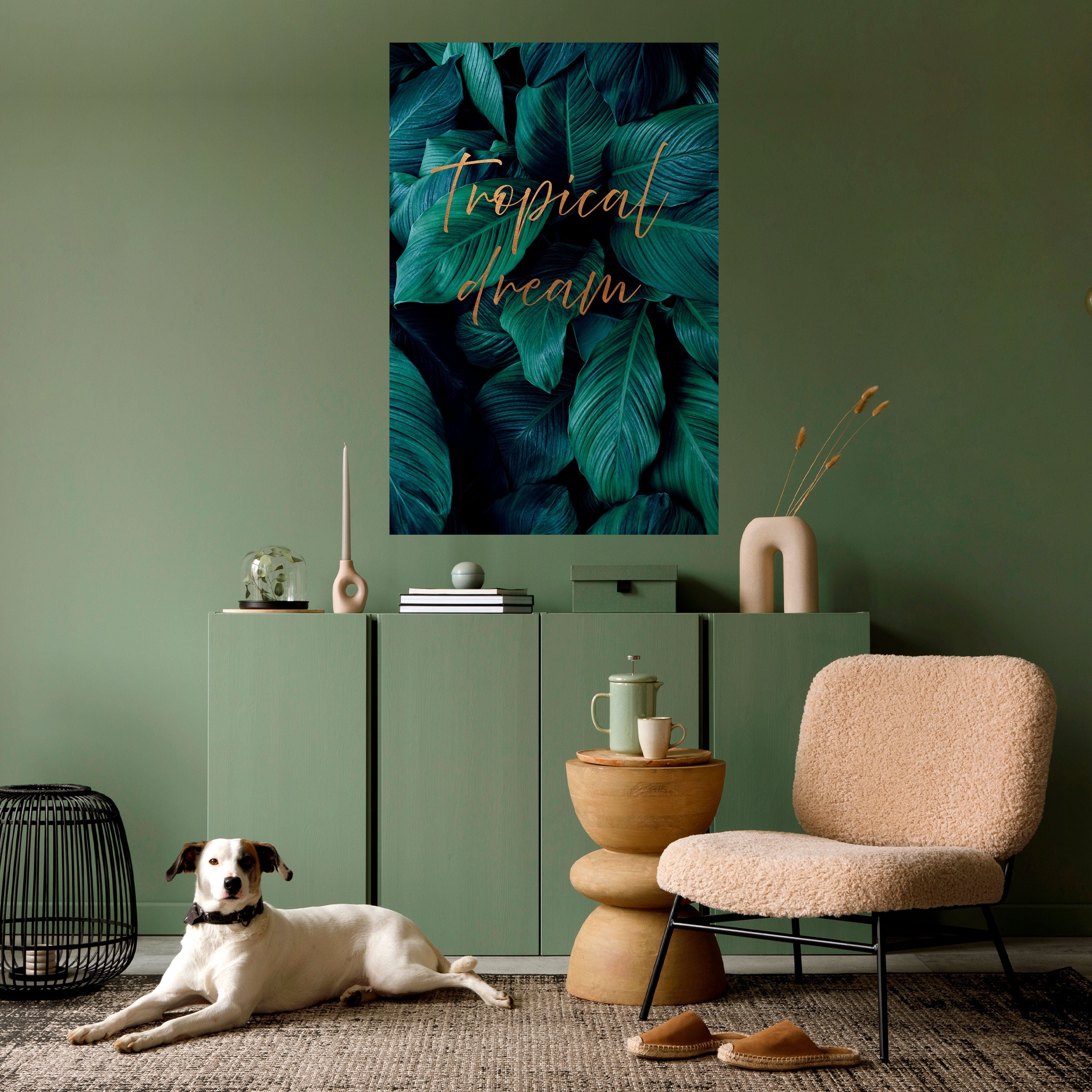 Affiche verticale autocollante « TROPICAL BLISS »