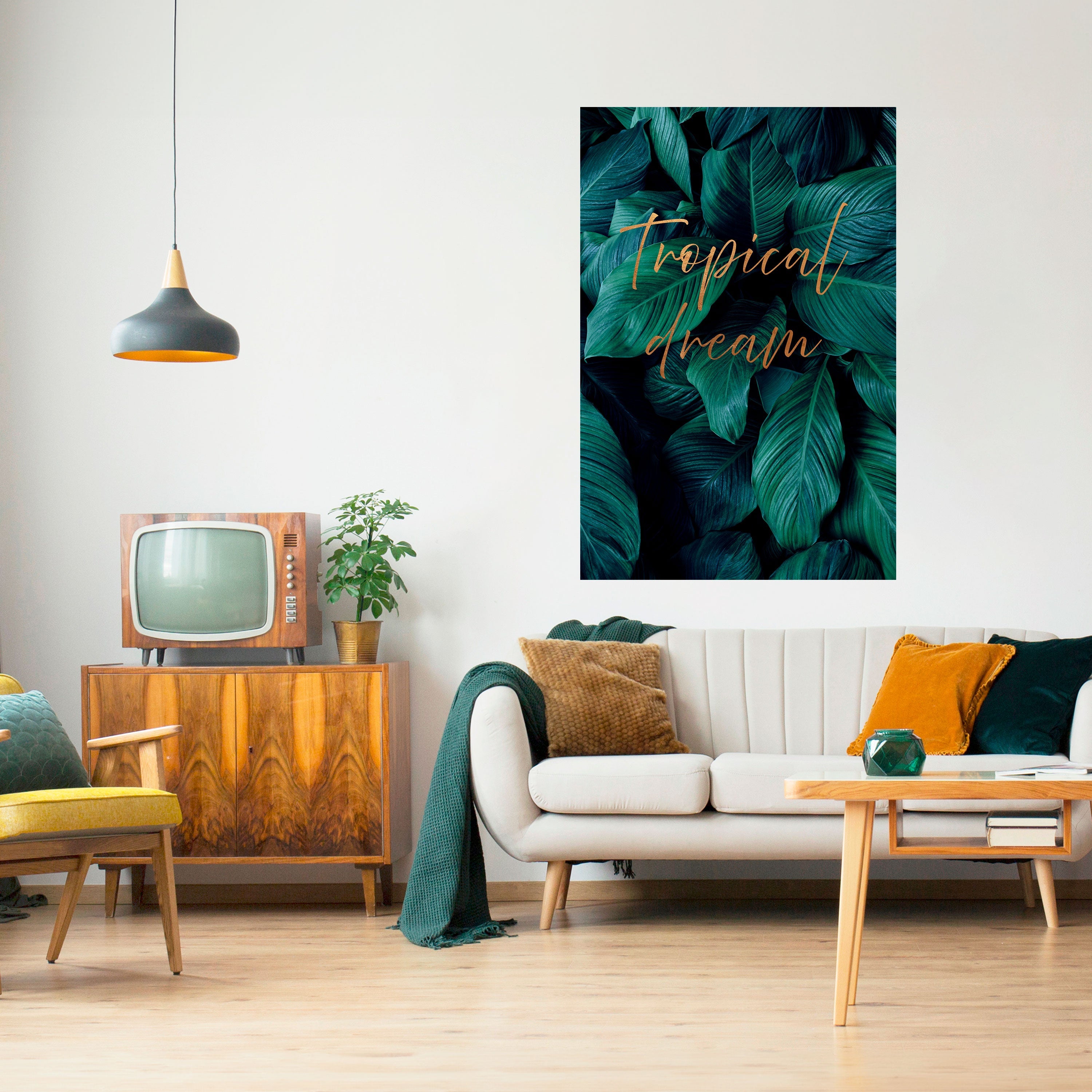 Affiche verticale autocollante « TROPICAL BLISS »