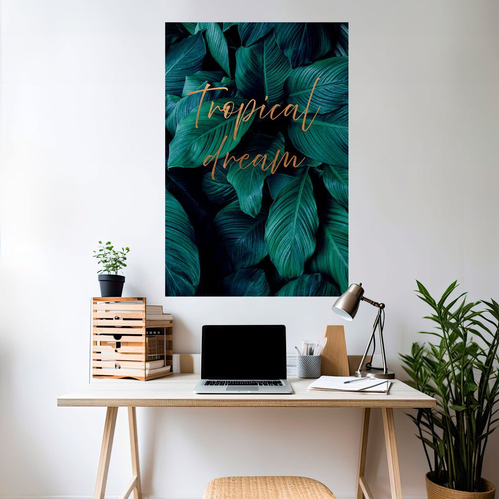 Affiche verticale autocollante « TROPICAL BLISS »