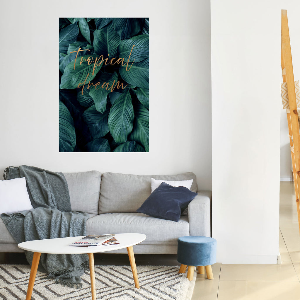Affiche verticale autocollante « TROPICAL BLISS »