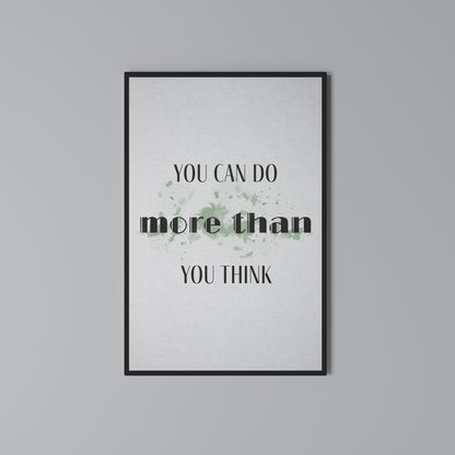 BELIEVE AND ACHIEVE Vertical Canvas Print