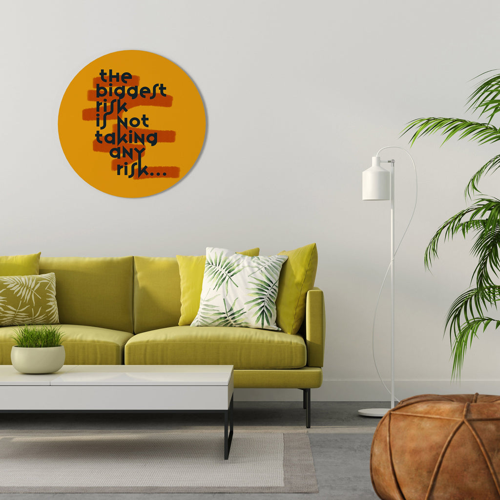 LE PLUS GRAND RISQUE Art mural rond