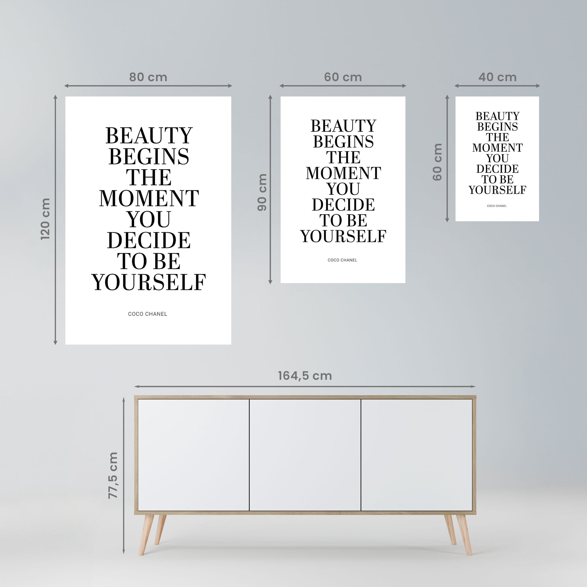 Affiche verticale autocollante « La beauté redéfinie »