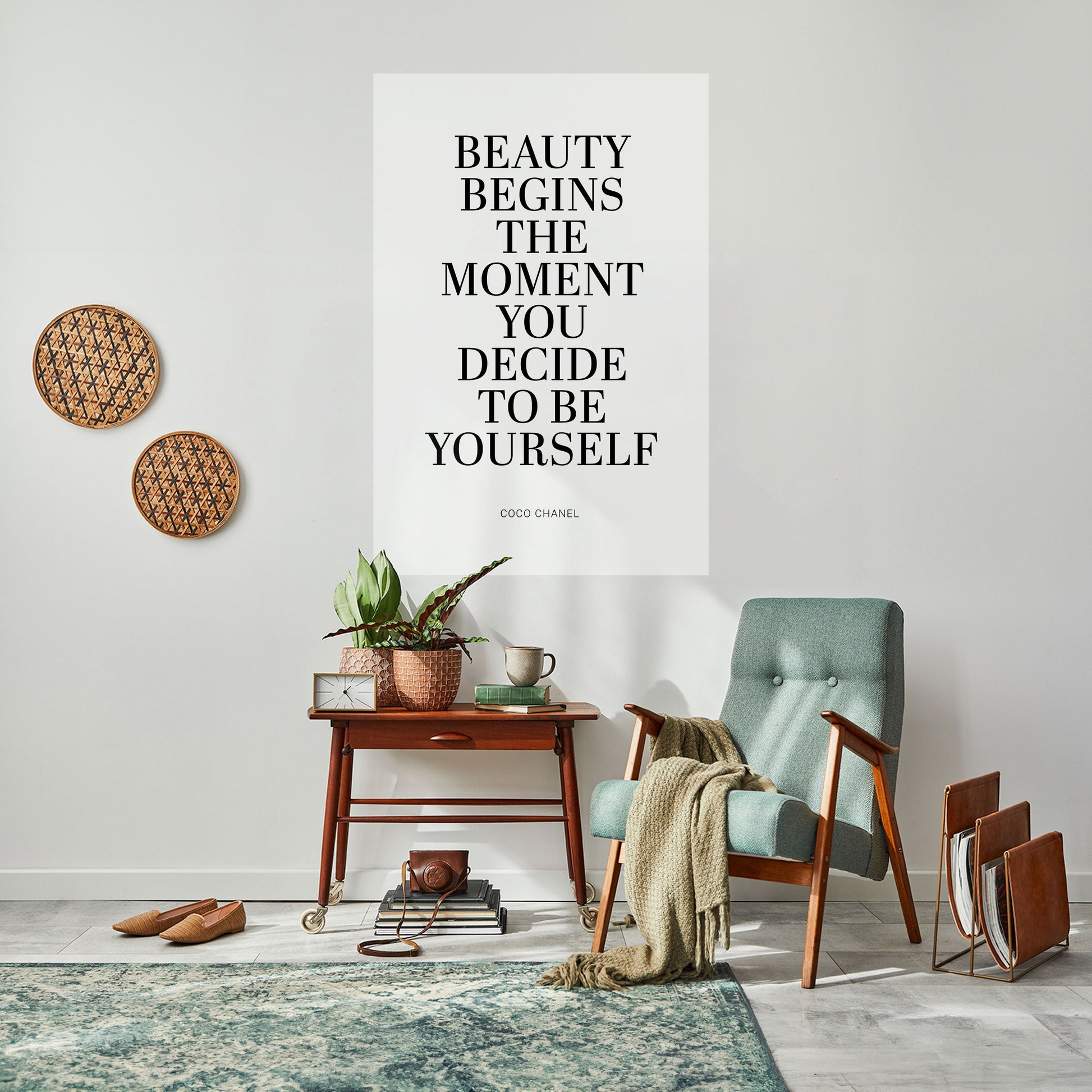Affiche verticale autocollante « La beauté redéfinie »