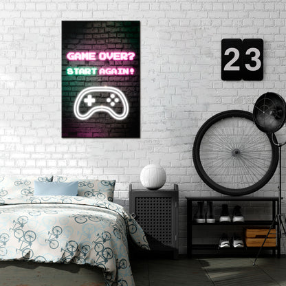 RESPAWN YOUR ADVENTURE Vertical Canvas Print